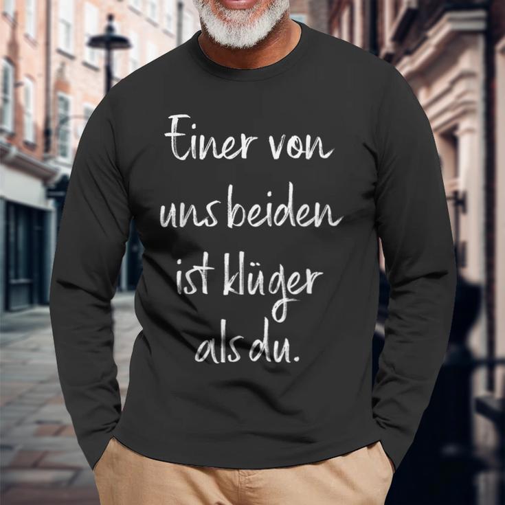 Einon Uns Beiden Ist Klüger Als Du” Smart Alecky Saying Langarmshirts Geschenke für alte Männer