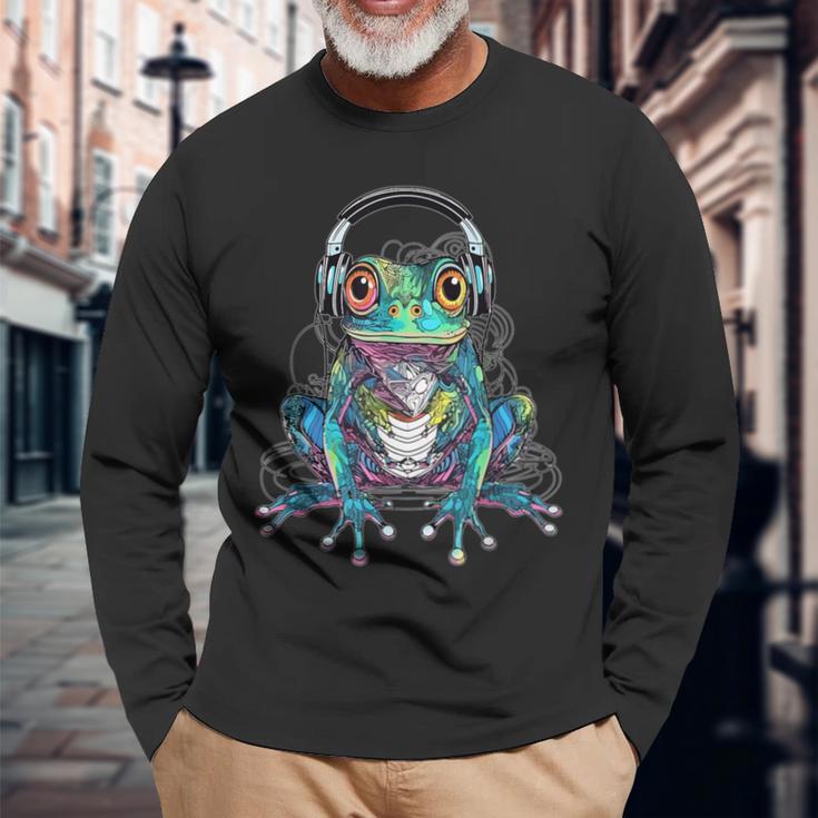 Electronic Music Dj Edm Festival Langarmshirts Geschenke für alte Männer