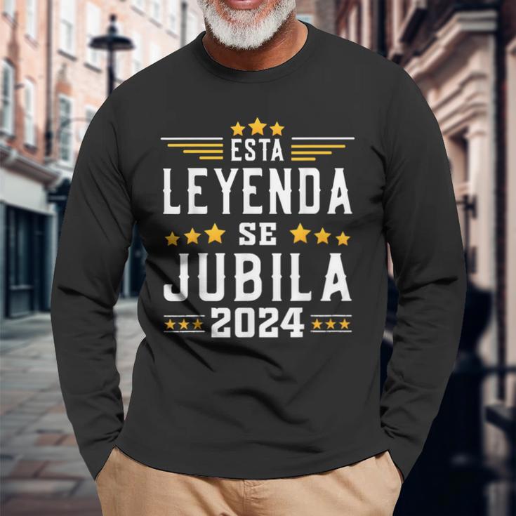 Esta Leyenda Se Jubila 2024 Regalo Original Jubilación 2024 Camiseta de manga larga Regalos para ancianos