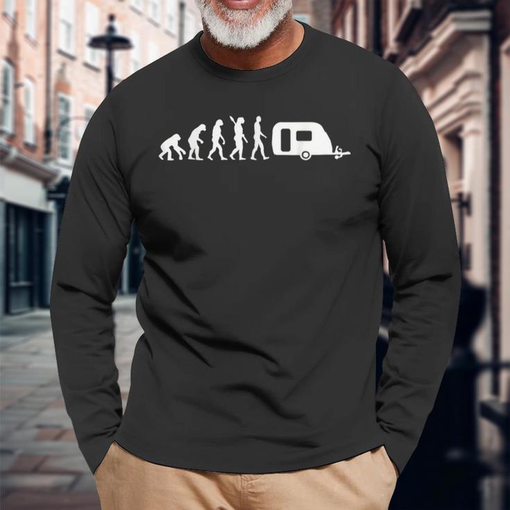 Evolution Caravan Camping S Langarmshirts Geschenke für alte Männer