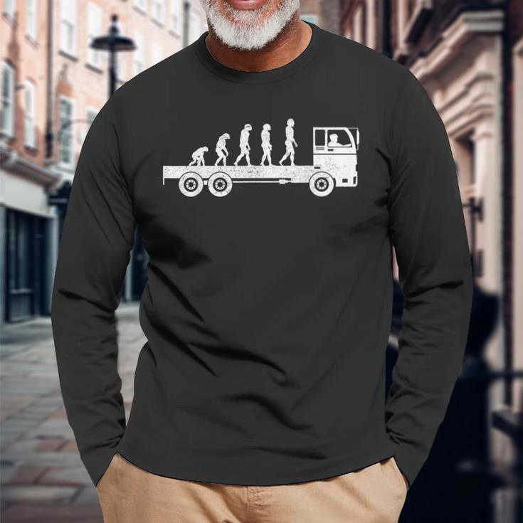 Evolution Truck Driver Langarmshirts Geschenke für alte Männer