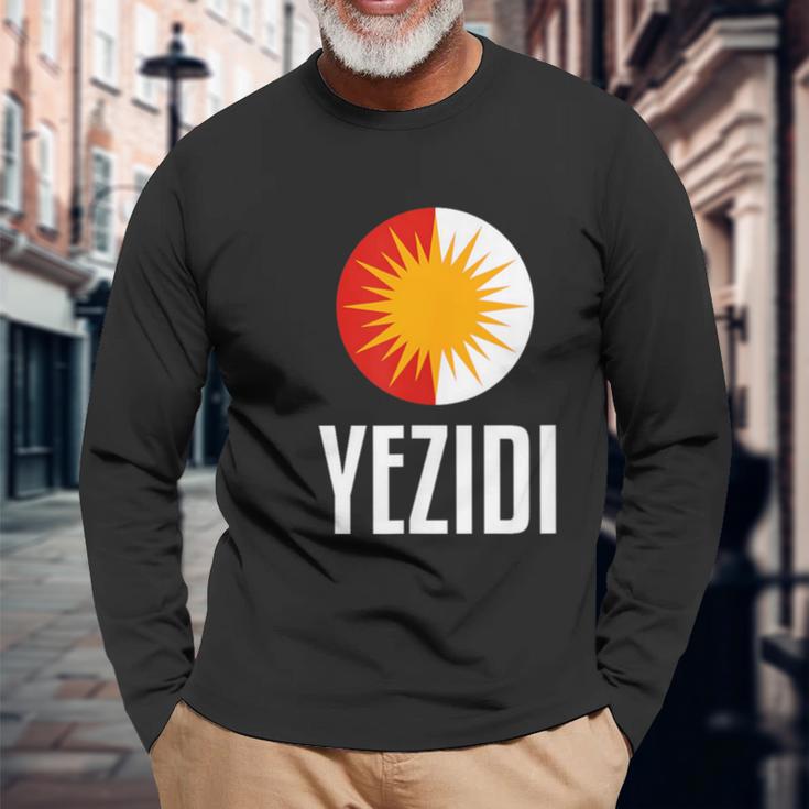 Ezidi Flag Yezidi Langarmshirts Geschenke für alte Männer