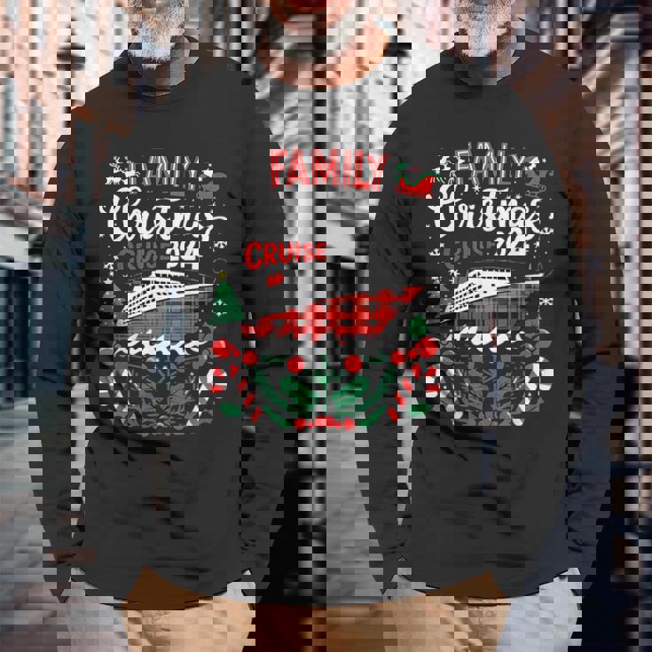 Family Christmas Cruise 2024 Family Matching Merry Christmas Long Sleeve T-Shirt Gifts for Old Men