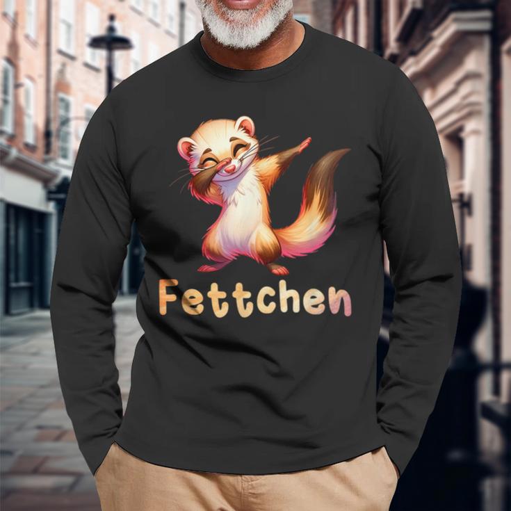 Fat Christmas Ferret For Him Langarmshirts Geschenke für alte Männer