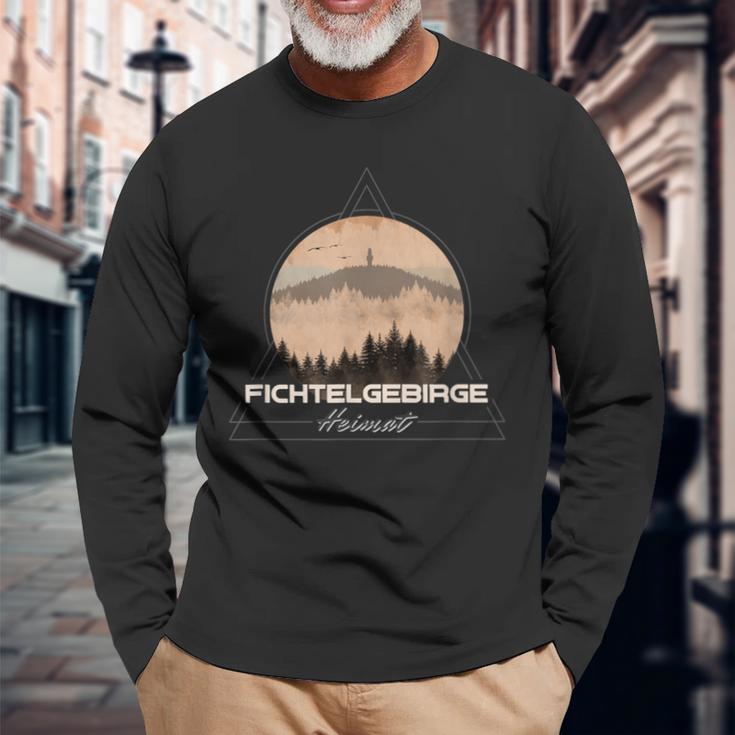 Fichtelgebirge Heimat Schneeberg Ochsenkopf Kösseine Langarmshirts Geschenke für alte Männer