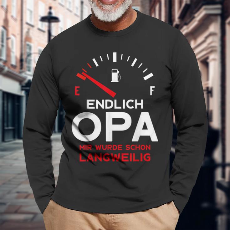 Finally Grandpa Mir Wurde Schon Langweilig Opa Langarmshirts Geschenke für alte Männer