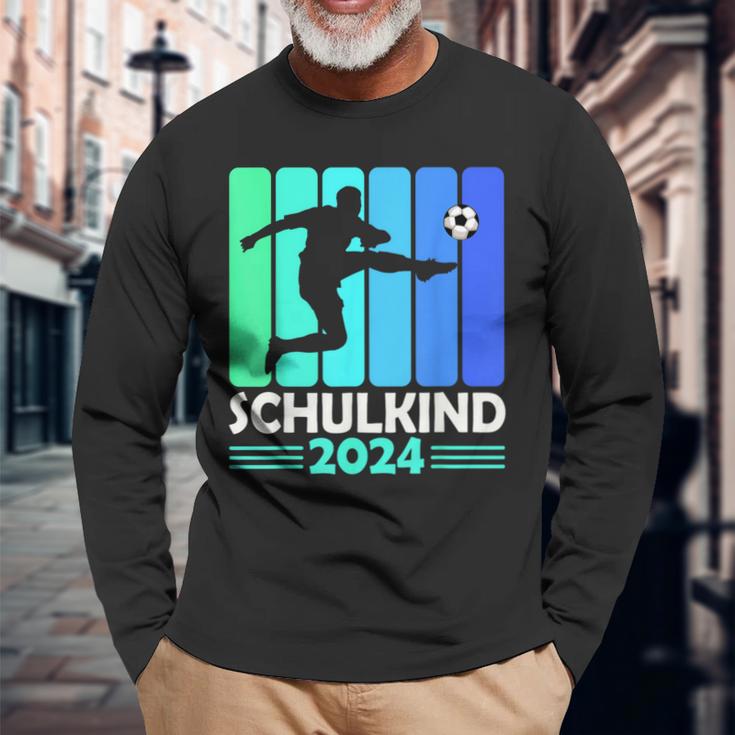 First Day Of School Schulkind 2024 Schulanfang Junge Fussball Langarmshirts Geschenke für alte Männer