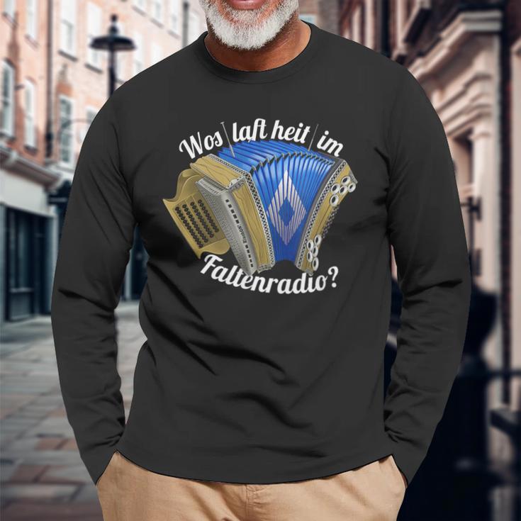 With Folding Radio Steirische Harmonika Langarmshirts Geschenke für alte Männer