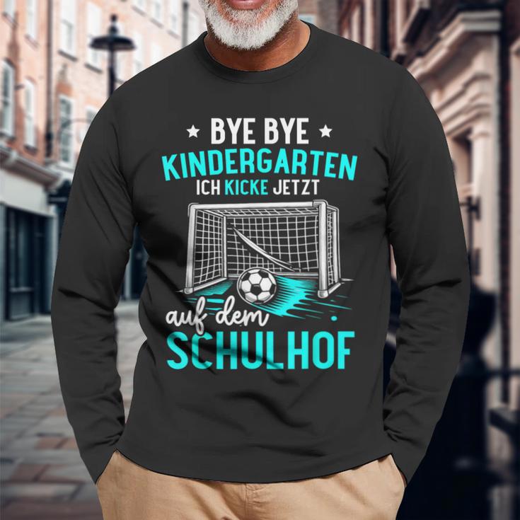 Football Bye Bye Kindergarten I Tschüss Kindergarten Langarmshirts Geschenke für alte Männer