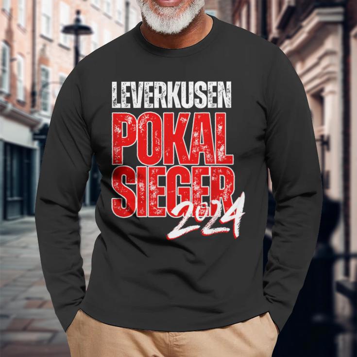 Football Cup Winner Leverkusen Fan Unbeaten Double Langarmshirts Geschenke für alte Männer