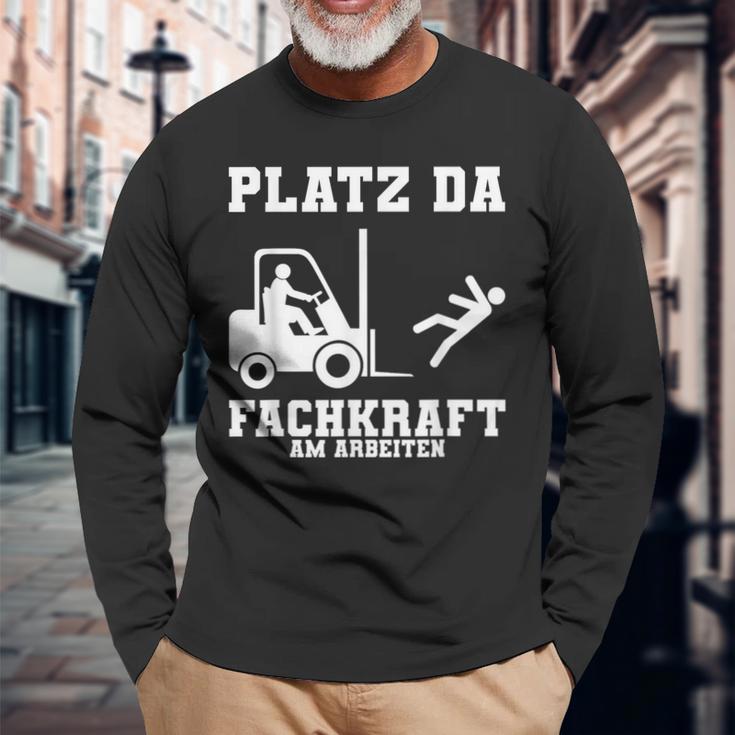 Forklift Forklift Forklift Driver Motif Sayings Langarmshirts Geschenke für alte Männer