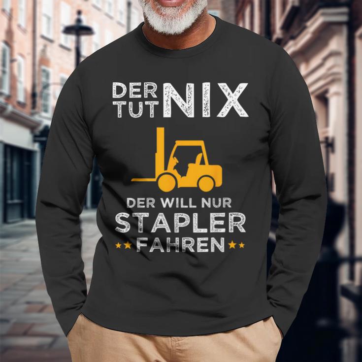 Forklift Driver Forklift Truck Warehouse Langarmshirts Geschenke für alte Männer