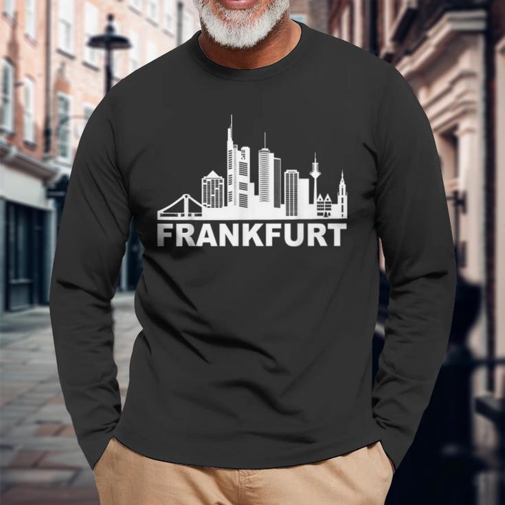 Frankfurt Am Main Skyline Frankfurter Hessen Frankfurt Langarmshirts Geschenke für alte Männer