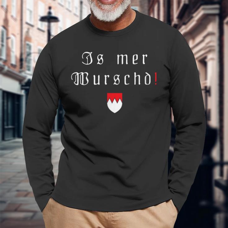 Fränkisch Fränkische Dialect Franken Crest Langarmshirts Geschenke für alte Männer