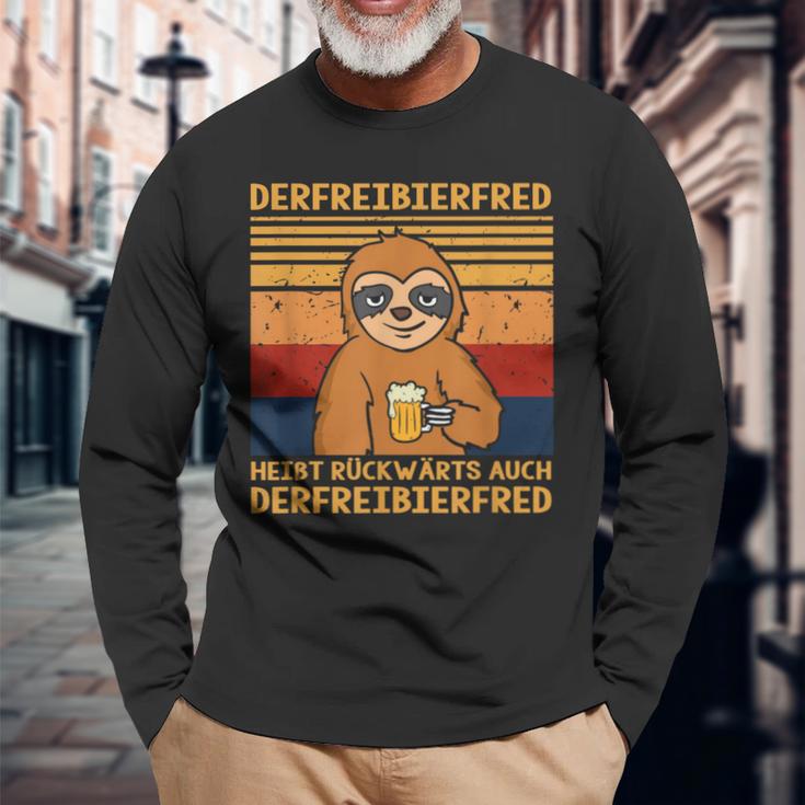 Fred Der Freibier Der Freibier Der Freibier Fred Heißt S Langarmshirts Geschenke für alte Männer