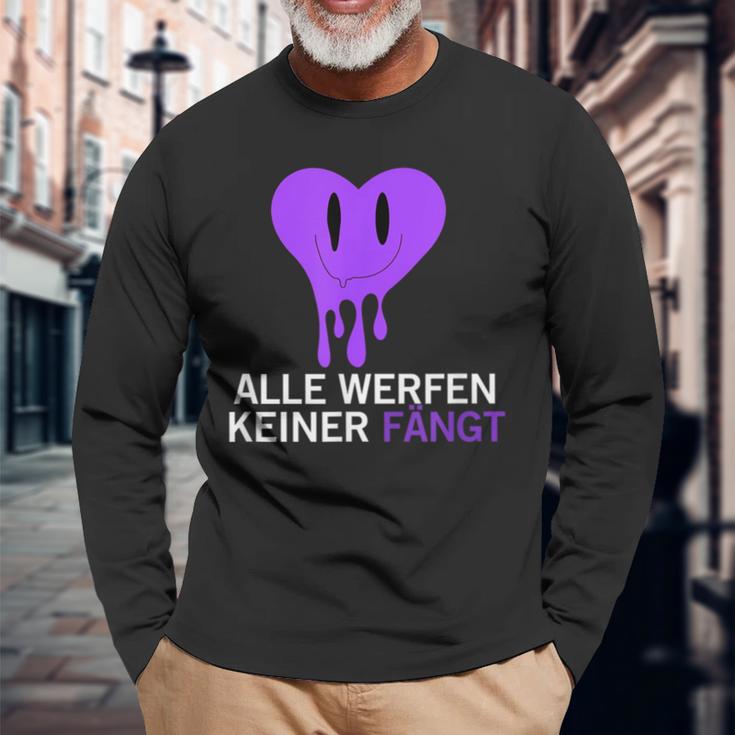 Alle Werfen Keiner Fängt Rave Techno Party Parts Langarmshirts Geschenke für alte Männer