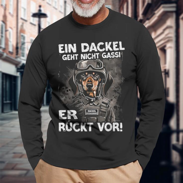 Dachshund Ein Dackel Geht Nicht Gassi Er Rücktor Ein Dachshund Langarmshirts Geschenke für alte Männer