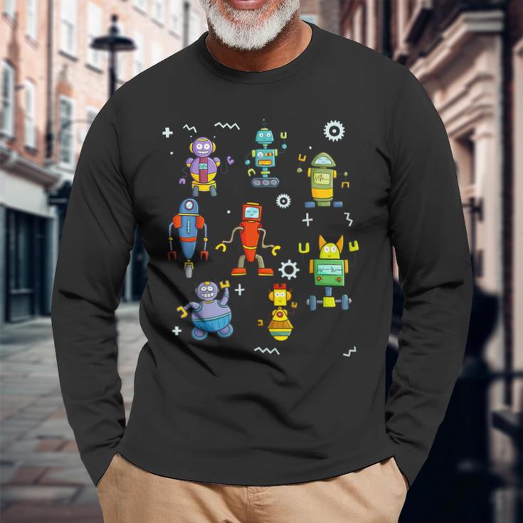 Engineer Robotics Robot Technology Langarmshirts Geschenke für alte Männer