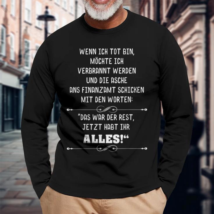 Finanzamt S Langarmshirts Geschenke für alte Männer