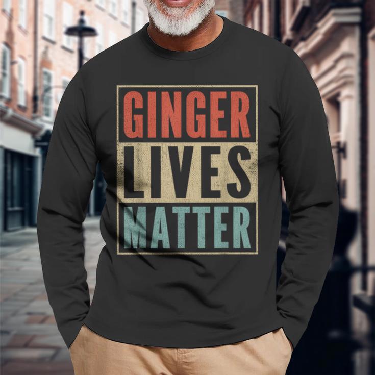 Ginger Lives Matter Retro Colours Redhead Langarmshirts Geschenke für alte Männer