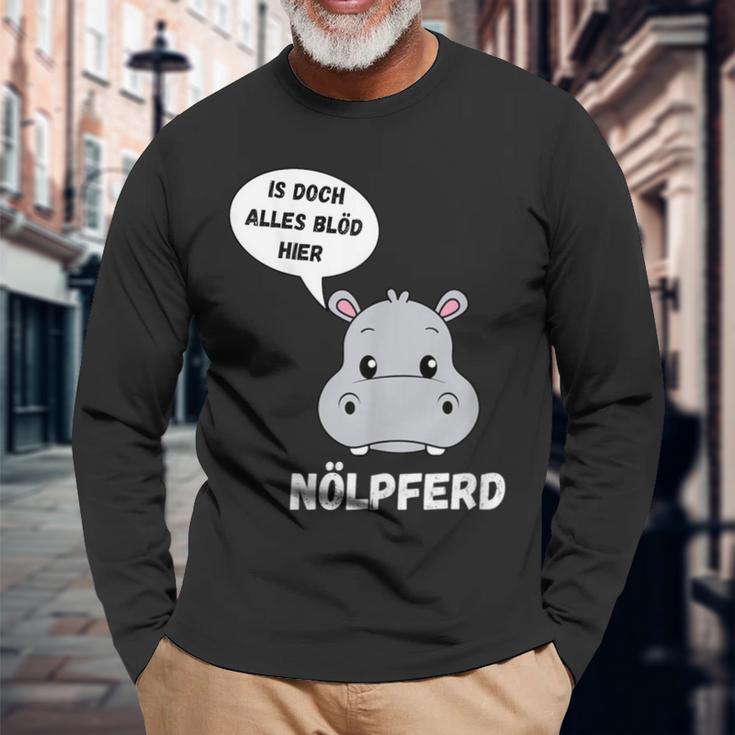 Hippo Fun Langarmshirts Geschenke für alte Männer