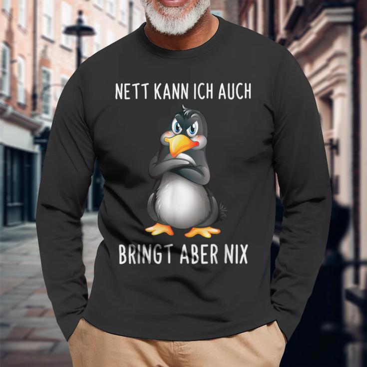 Nett Kann Ich Auch Penguin Bringt Abre Nix S Langarmshirts Geschenke für alte Männer