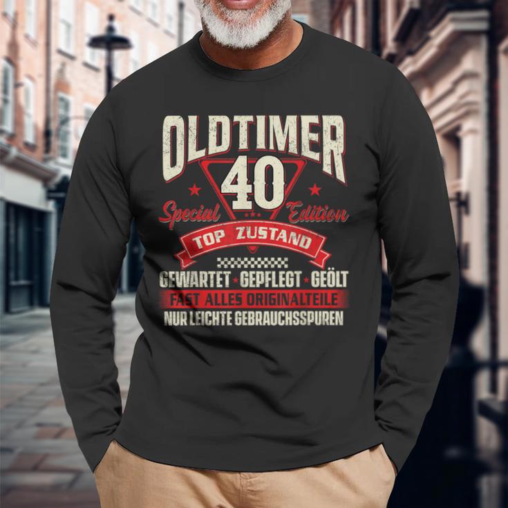 Oldtimer 40 Jahre Birthday Langarmshirts Geschenke für alte Männer