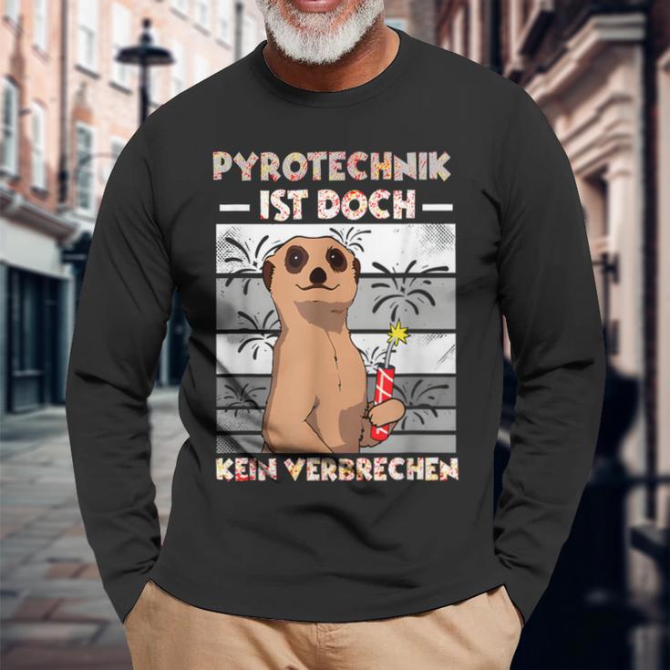 Pyrotechnik Ist Doch Keinerbrechen Feuerwerk Langarmshirts Geschenke für alte Männer