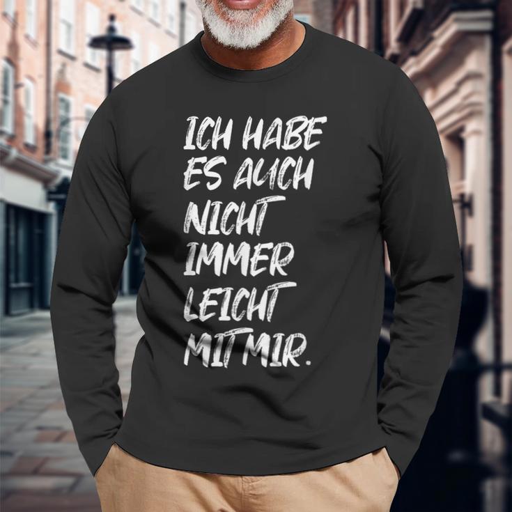 Quote Ironie Nicht Leicht Mir Mir Selber Langarmshirts Geschenke für alte Männer