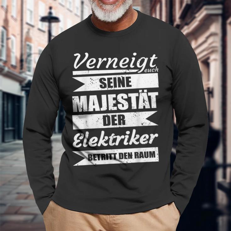 Sayings Seeine Majestät Der Elektrokerker Langarmshirts Geschenke für alte Männer