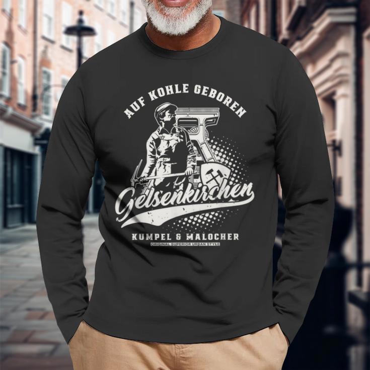 Gelsenkirchen Auf Kohle Geboren S Langarmshirts Geschenke für alte Männer