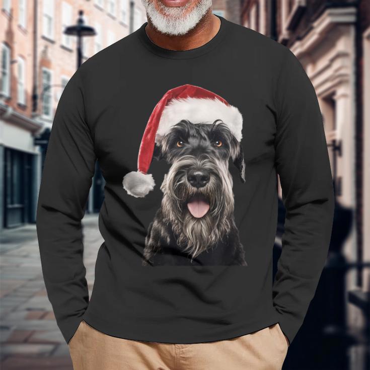 Giant Schnauzer Christmas Langarmshirts Geschenke für alte Männer