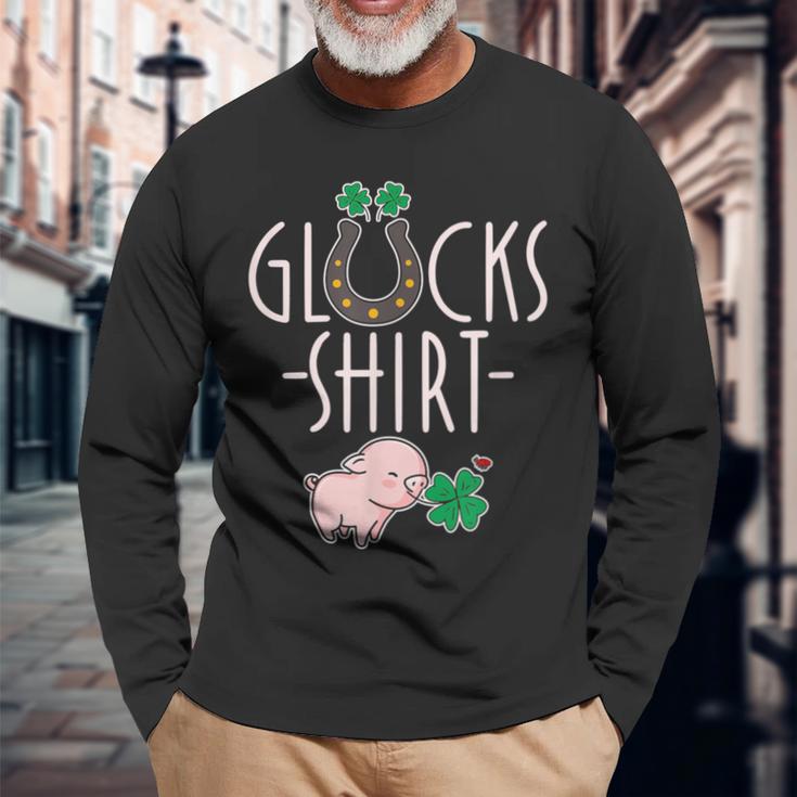 Glücks Lucky Charm Exam Graduation Abi School Lucky Langarmshirts Geschenke für alte Männer