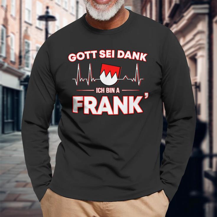 Gott Sei Danke Ich Bin A Frank Für Stolze Franken Langarmshirts Geschenke für alte Männer