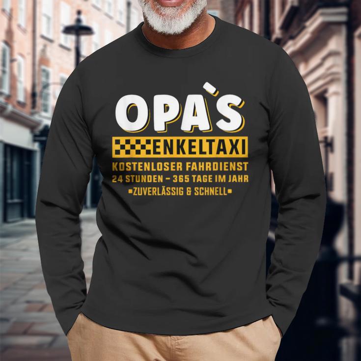 Grandpa's Taxi Enkeltaxi Chauffeur Auto Fahren Bringen Und Holen Langarmshirts Geschenke für alte Männer