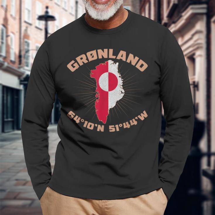 Grönland Grönland Dänemark Grönländer Thulemand Grönländisch Langarmshirts Geschenke für alte Männer