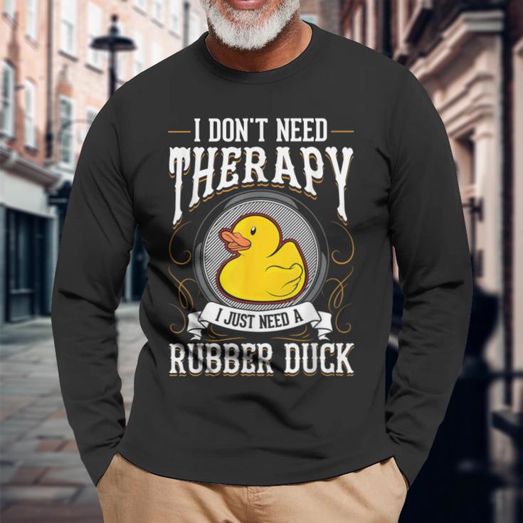 Gummiente Therapie Quietscheente Badeente Gummienten Langarmshirts Geschenke für alte Männer