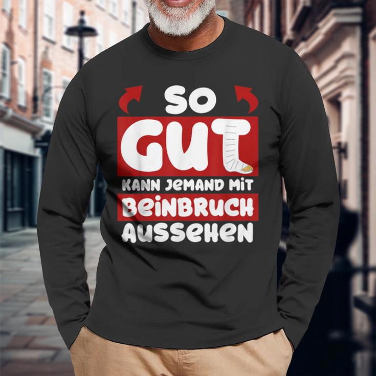 Gute Besserung Brochenes Bein Langarmshirts Geschenke für alte Männer