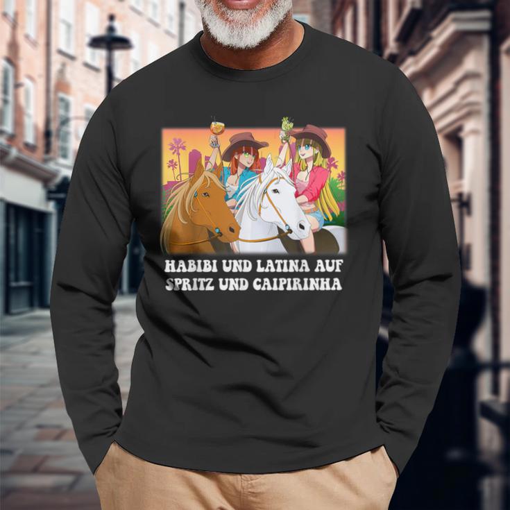 Habibi And Latina I Auf Spraitz Und Caipirinha Fun New Party Langarmshirts Geschenke für alte Männer