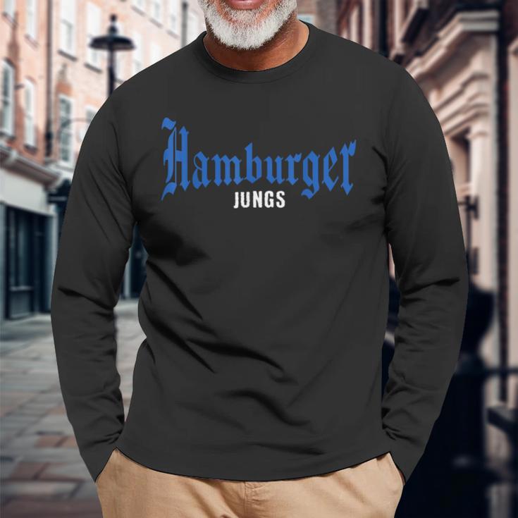 Hamburg Boys' With Lettering Hansestadt S Langarmshirts Geschenke für alte Männer