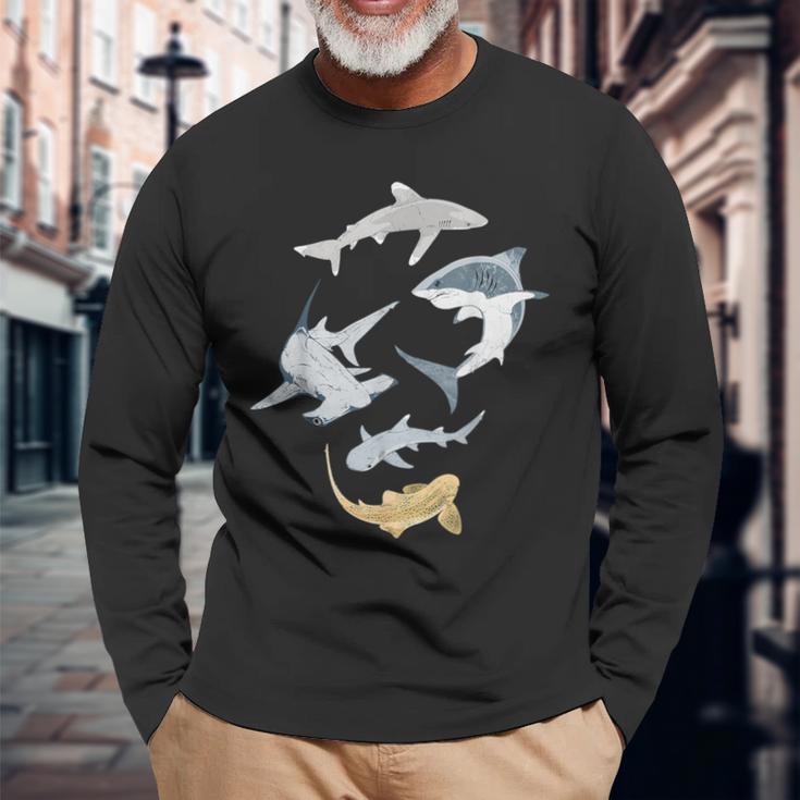 Hammershark Zebra Shark Shark Types Of Sharks Langarmshirts Geschenke für alte Männer