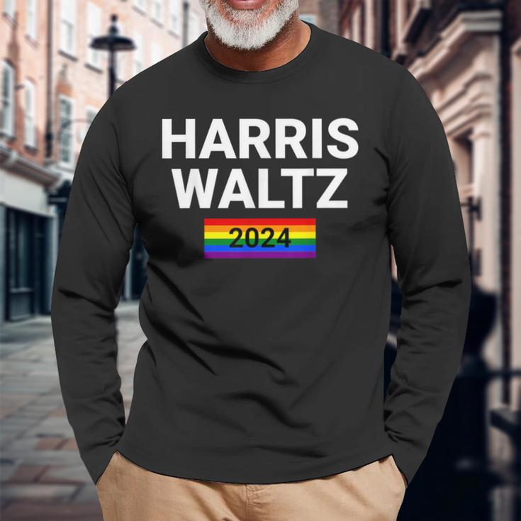 Harris Waltz 2024 Gay Pride Lgbt Wahl Harris Waltz 2024 Langarmshirts Geschenke für alte Männer