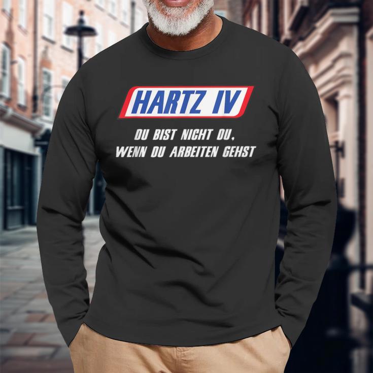 Hartz 4 Du Bist Nicht Du Wenn Du Woriten Gehst Langarmshirts Geschenke für alte Männer