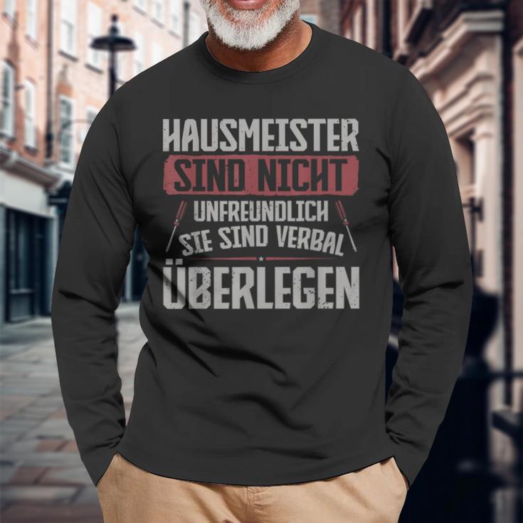 Hausmeister Sinderbal Überlegen Hausmeister Langarmshirts Geschenke für alte Männer