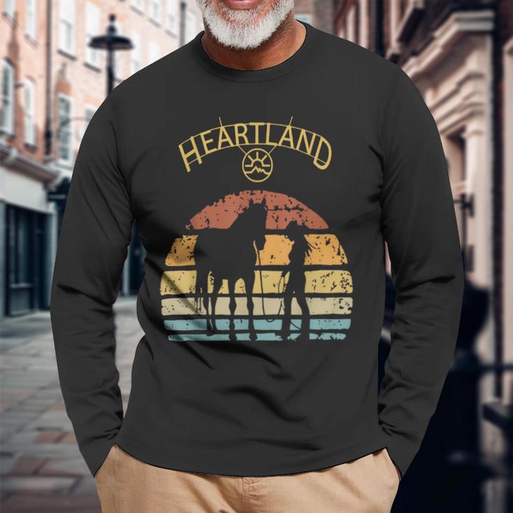 Heartland Retrointage Sunset Langarmshirts Geschenke für alte Männer