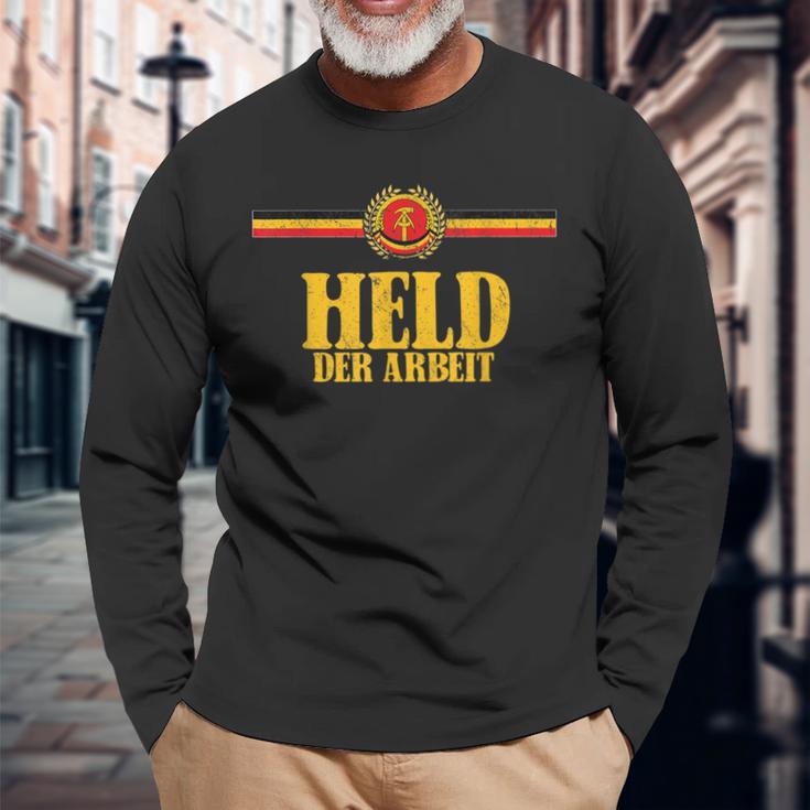 Held Der Arbeit Hammer & Compass East Germany Ddr Langarmshirts Geschenke für alte Männer