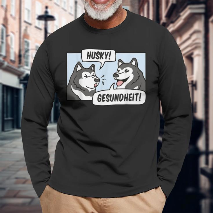 Husky Gesundheit Husky Dog Langarmshirts Geschenke für alte Männer