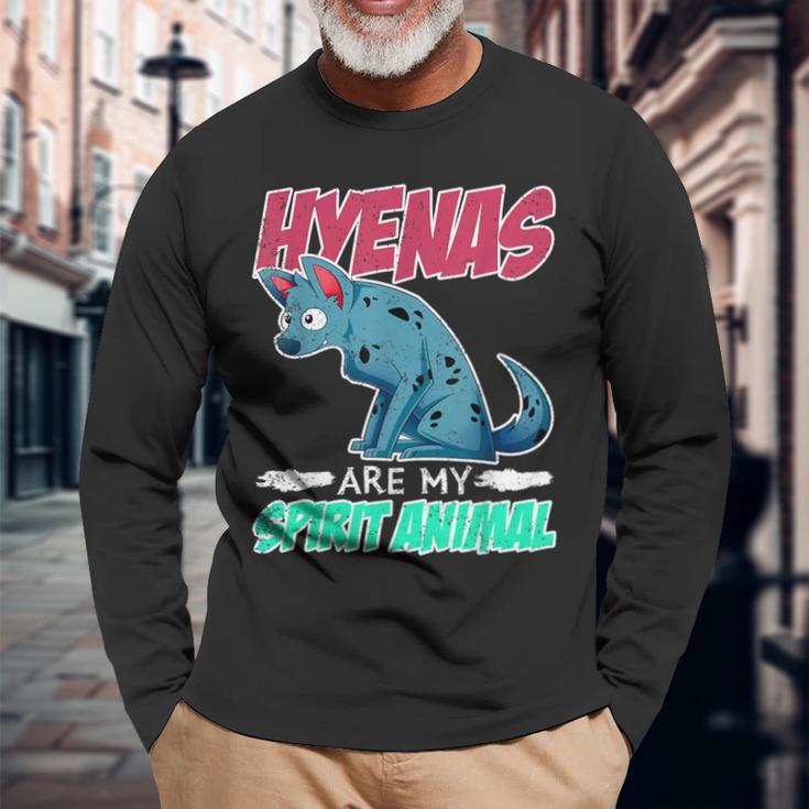 Hyänen Sind Meine Spiritual Animals Hyaena Langarmshirts Geschenke für alte Männer