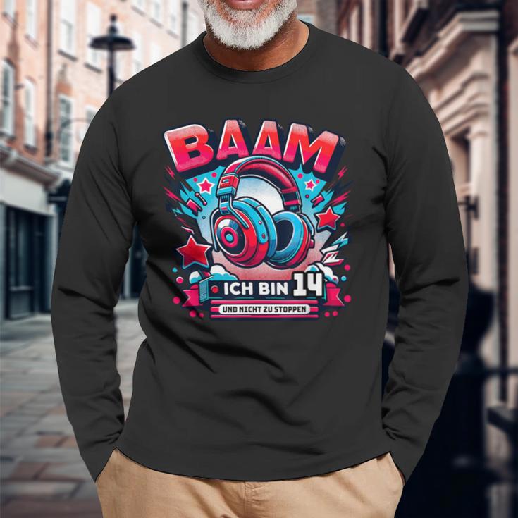 Ich Bin 14 Jahre 14Th Birthday Gamer Boy Langarmshirts Geschenke für alte Männer