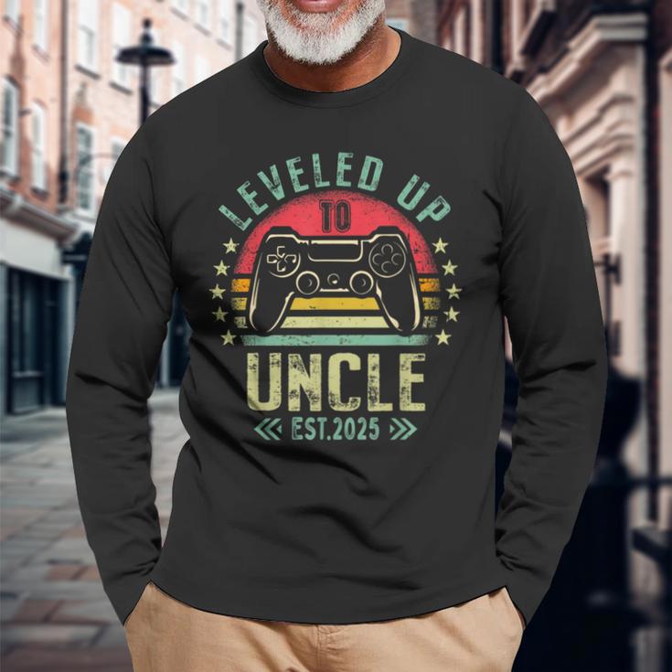 Ich Bin Auf Onkel 2025 Hochgelevelt Und Wurde Zum Uncle Level Freigaltet Langarmshirts Geschenke für alte Männer